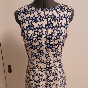 Lands' End Canvas Women's Sleeveless Sheath Dress Stars